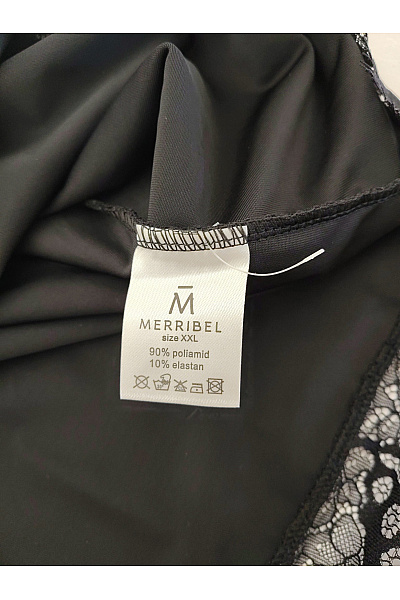 MERRELL Černá krajková halenka bez rukávů se stojáčkem na zip Vel. XXL | MERRELL | obrázek 7