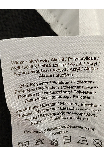 JDY Černobílý pletený pulovr s perličkami a košilovou vsadkou Velikost M | JDY | obrázek 6