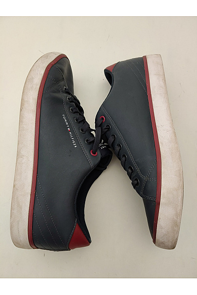 TOMMY HILFIGER Pánské tenisky Essential Leather Vulc Stripes Modré Vel. EU 43 | TOMMY HILFIGER | obrázek 6