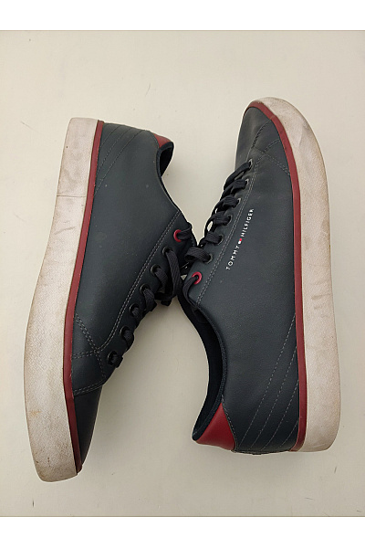 TOMMY HILFIGER Pánské tenisky Essential Leather Vulc Stripes Modré Vel. EU 43 | TOMMY HILFIGER | obrázek 7