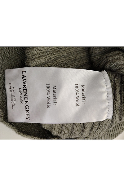 LAWRENCE GREY Dámský khaki vlněný pulovr s copánkovým vzorem Vel. 40 | LAWRENCE GREY | obrázek 4