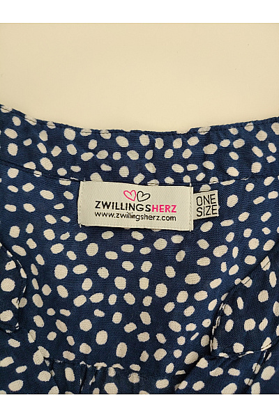 Zwillingsherz Modré puntíkované letní šaty s krátkým rukávem Velikost ONE SIZE | Zwillingsherz | obrázek 5