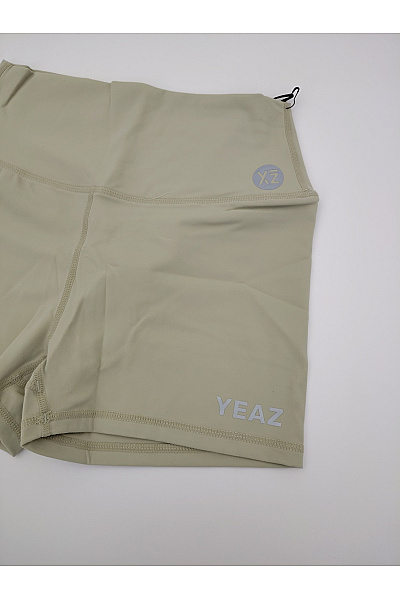 YEAZ Dámské khaki sportovní fitness kraťasy s vysokým pasem Vel. S | YEAZ | obrázek 3