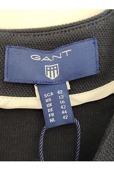 GANT Černé bavlněné pouzdrové šaty s krátkým rukávem Velikost IT 42 | GANT | obrázek 4