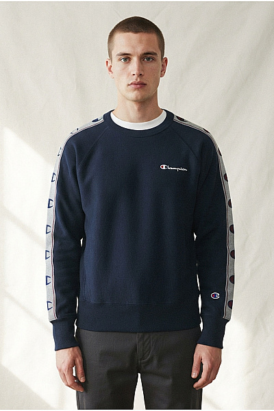 Champion Pánská Bavlněná Mikina S Dlouhým Rukávem Crewneck Streetwear Velikost IT M