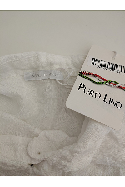 PUMALIO Bílé lněné košilové šaty midi Vel. IT 42/44 | PUMALIO | obrázek 7