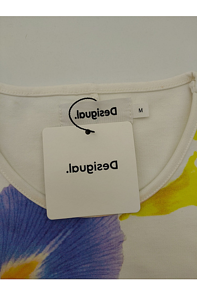 DESIGUAL Bílé květované letní šaty bez rukávů mini Velikost M | DESIGUAL | obrázek 6