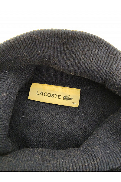 LACOSTE Dámský vlněný rolák tmavě modrý basic Vel. 34 | LACOSTE | obrázek 6