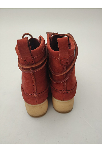 Clarks Červené kotníkové boty na platformě se šněrováním Vel. 39 | Clarks | obrázek 4