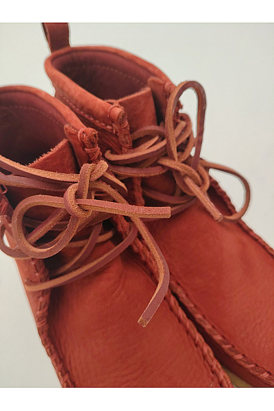 Clarks Červené kotníkové boty na platformě se šněrováním Vel. 39 | Clarks | obrázek 7