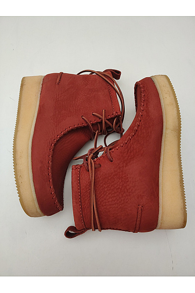 Clarks Červené kotníkové boty na platformě se šněrováním Vel. 39 | Clarks | obrázek 8