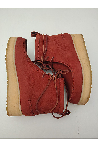 Clarks Červené kotníkové boty na platformě se šněrováním Vel. 39 | Clarks | obrázek 9