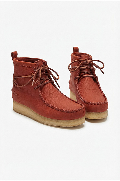 Clarks Červené Kotníkové Boty Na Platformě Se šněrováním Vel. 39