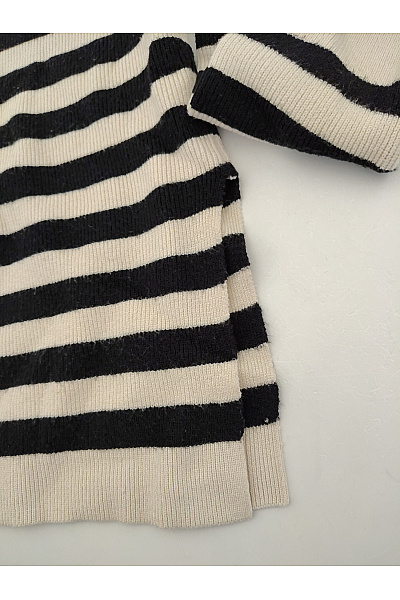 VERO MODA Béžový pruhovaný pletený pulovr s dlouhým rukávem Vel. EU XS | VERO MODA | obrázek 5