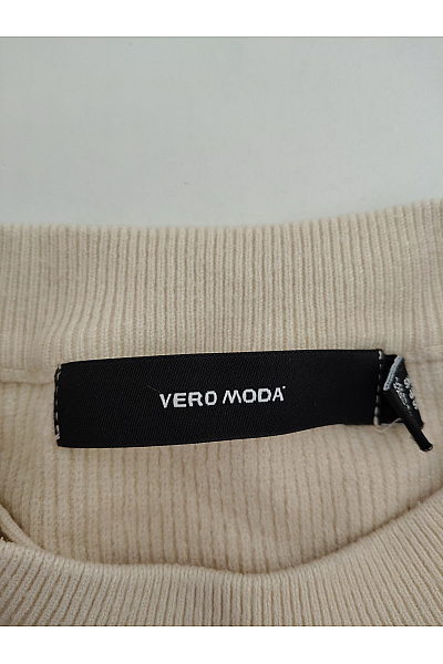 VERO MODA Béžový pruhovaný pletený pulovr s dlouhým rukávem Vel. EU XS | VERO MODA | obrázek 8