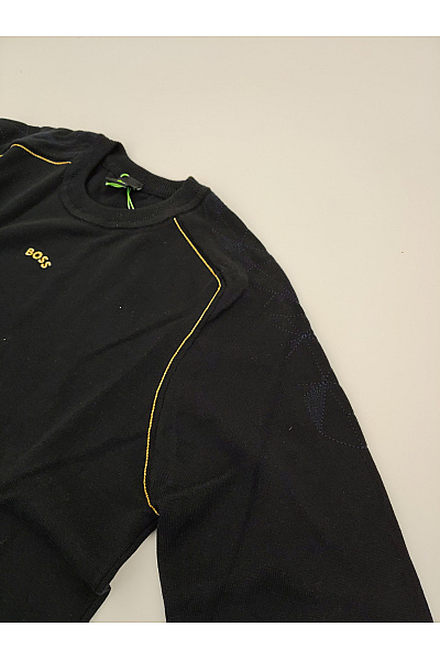Hugo Boss Černý bavlněný pulovr přes hlavu basic Vel. L | Hugo Boss | obrázek 4