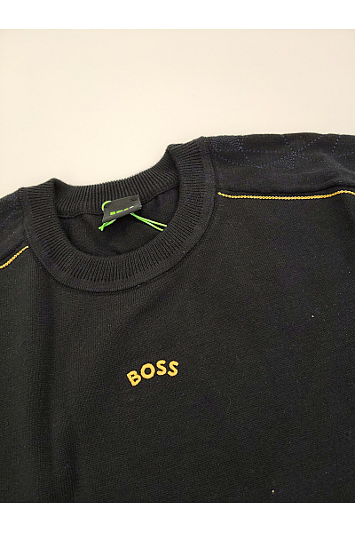 Hugo Boss Černý bavlněný pulovr přes hlavu basic Vel. L | Hugo Boss | obrázek 5