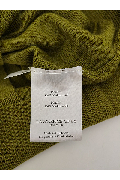LAWRENCE GREY Dámský khaki vlněný pulovr basic Velikost M | LAWRENCE GREY | obrázek 5