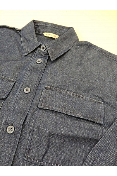 TOM TAILOR Dámská bavlněná riflová košile s dlouhým rukávem oversized Vel. 38 | TOM TAILOR | obrázek 4
