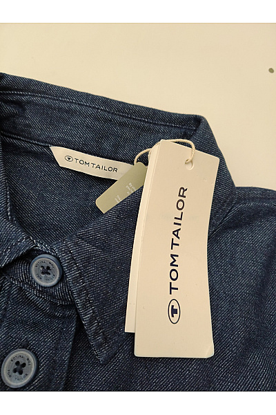 TOM TAILOR Dámská bavlněná riflová košile s dlouhým rukávem oversized Vel. 38 | TOM TAILOR | obrázek 6
