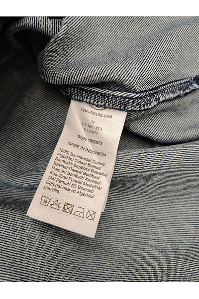 TOM TAILOR Dámská bavlněná riflová košile s dlouhým rukávem oversized Vel. 38 | TOM TAILOR | obrázek 7