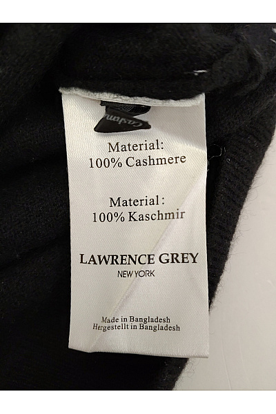LAWRENCE GREY Pánský černý kašmírový pulovr se stojáčkem Velikost US L | LAWRENCE GREY | obrázek 4
