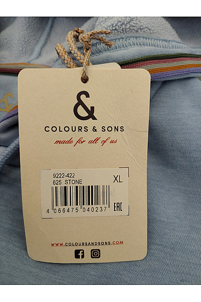 Colours and sons Pánská modrá mikina na zip s kapucí Velikost XL | colours and sons | obrázek 7