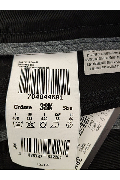 GARDEUR Dámské černé bavlněné kalhoty rovné Vel. DE 38K | GARDEUR | obrázek 6