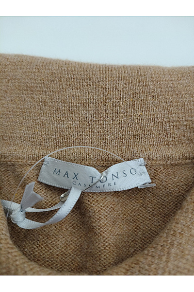 MAX TONSO CASHMERE Dámský hnědý vlněný propínací svetr s límečkem Vel. S | MAX TONSO CASHMERE | obrázek 5