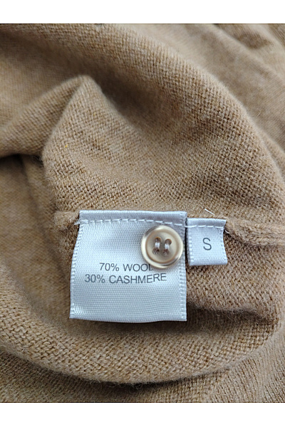 MAX TONSO CASHMERE Dámský hnědý vlněný propínací svetr s límečkem Vel. S | MAX TONSO CASHMERE | obrázek 7