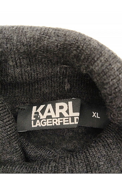 Karl Lagerfeld Pánský šedý vlněný rolák basic Vel. XL | Karl Lagerfeld | obrázek 6