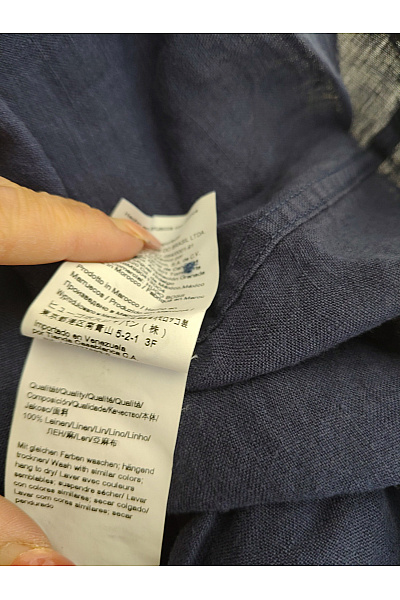 Hugo Boss Pánská lněná košile s dlouhým rukávem modrá Velikost XL | Hugo Boss | obrázek 7
