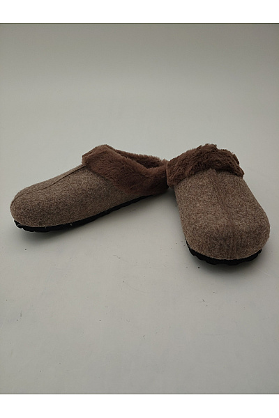 Mandel Sandals Hnědé nazouvací domácí papuče s kožíškem Velikost EU 40 | Mandel Sandals | obrázek 2