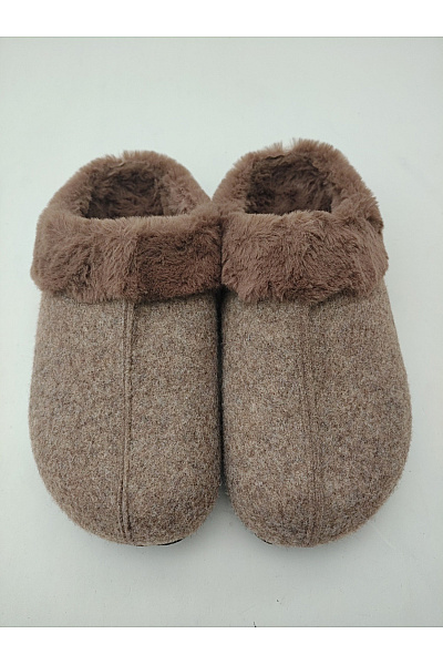 Mandel Sandals Hnědé nazouvací domácí papuče s kožíškem Velikost EU 40 | Mandel Sandals | obrázek 3