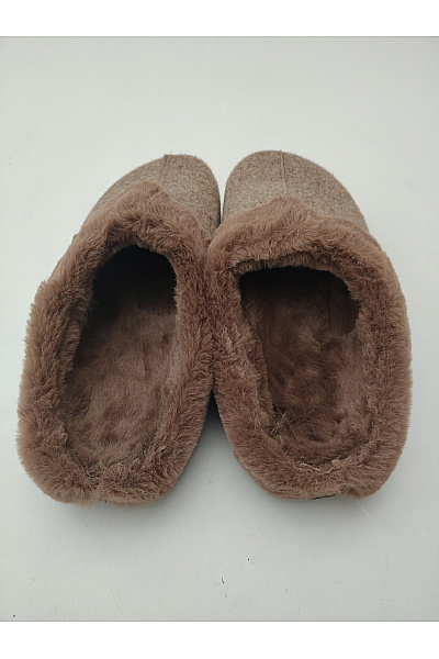 Mandel Sandals Hnědé nazouvací domácí papuče s kožíškem Velikost EU 40 | Mandel Sandals | obrázek 4