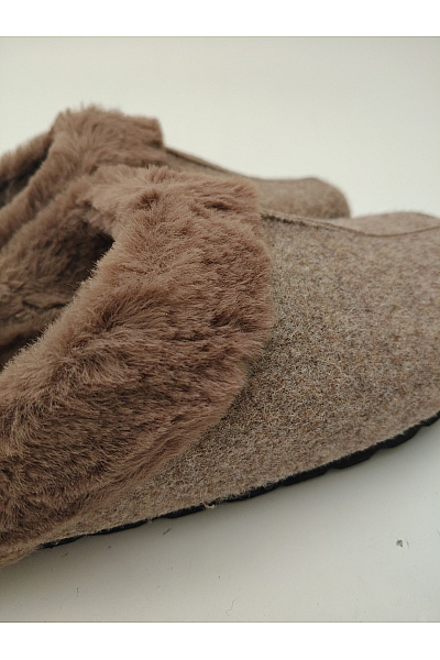 Mandel Sandals Hnědé nazouvací domácí papuče s kožíškem Velikost EU 40 | Mandel Sandals | obrázek 5