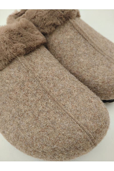 Mandel Sandals Hnědé nazouvací domácí papuče s kožíškem Velikost EU 40 | Mandel Sandals | obrázek 6