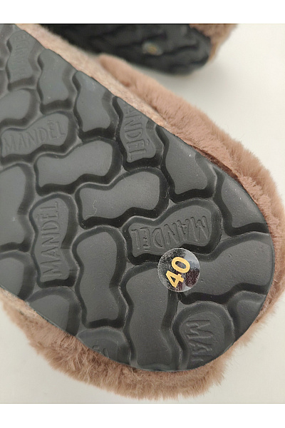 Mandel Sandals Hnědé nazouvací domácí papuče s kožíškem Velikost EU 40 | Mandel Sandals | obrázek 8