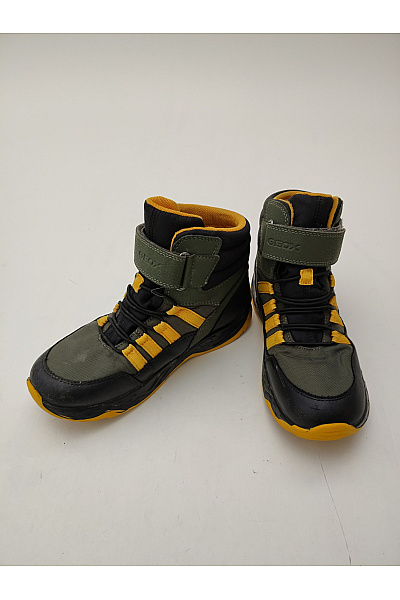 GEOX Dětské khaki kotníkové sportovní boty na suchý zip Velikost 36 | GEOX | obrázek 2