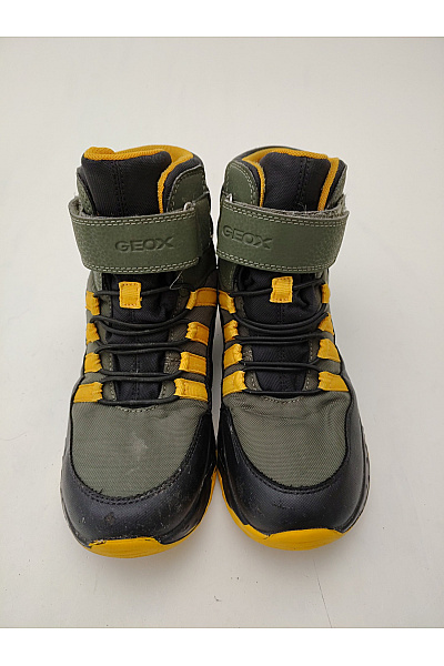 GEOX Dětské khaki kotníkové sportovní boty na suchý zip Velikost 36 | GEOX | obrázek 3