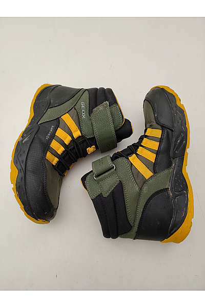 GEOX Dětské khaki kotníkové sportovní boty na suchý zip Velikost 36 | GEOX | obrázek 6