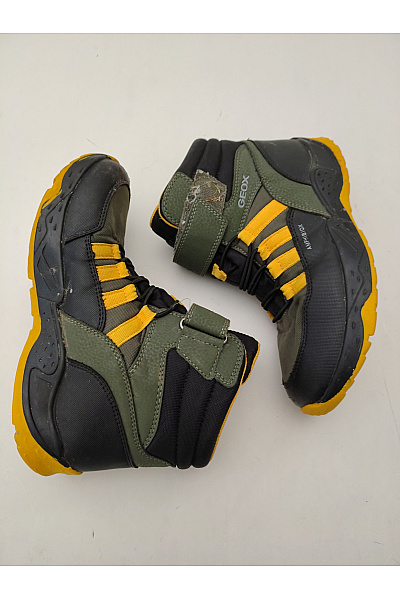 GEOX Dětské khaki kotníkové sportovní boty na suchý zip Velikost 36 | GEOX | obrázek 7