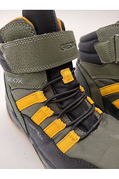 GEOX Dětské khaki kotníkové sportovní boty na suchý zip Velikost 36 | GEOX | obrázek 9