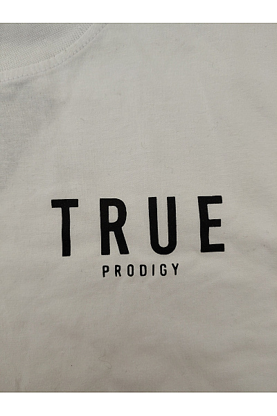 Trueprodigy Bílé bavlněné tričko s krátkým rukávem a nápisem oversize Vel. XL | trueprodigy | obrázek 4