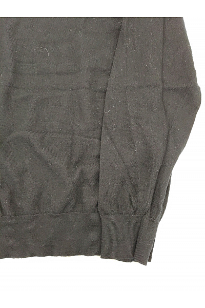 LAWRENCE GREY Pánský černý vlněný pulovr merino basic Vel. 4XL | LAWRENCE GREY | obrázek 2