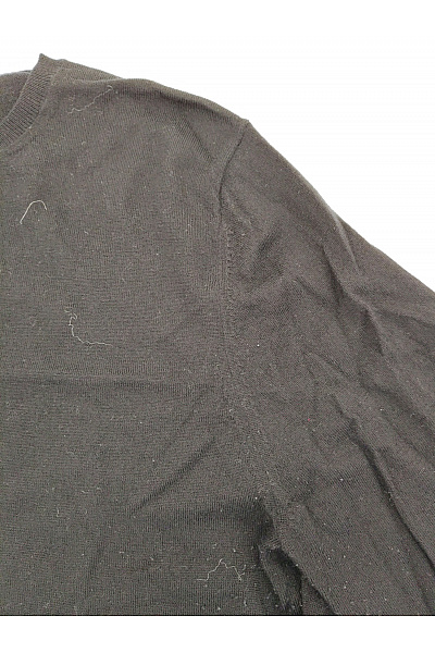 LAWRENCE GREY Pánský černý vlněný pulovr merino basic Vel. 4XL | LAWRENCE GREY | obrázek 3