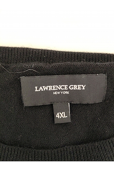 LAWRENCE GREY Pánský černý vlněný pulovr merino basic Vel. 4XL | LAWRENCE GREY | obrázek 5