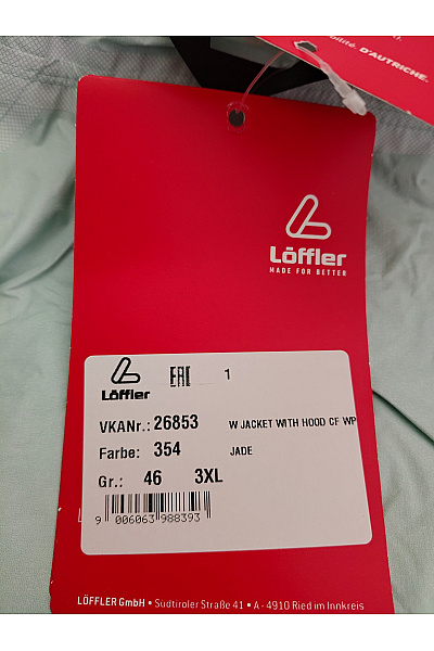 LOFFLER Zelená lehká sportovní větrová bunda s kapucí Velikost 3XL | LOFFLER | obrázek 9