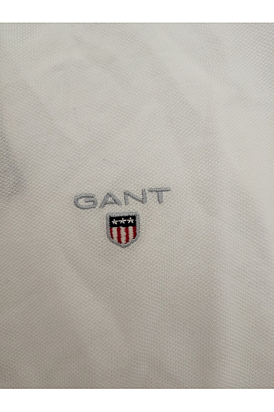 GANT Bílé bavlněné polo tričko s krátkým rukávem Vel. XXXL | GANT | obrázek 5