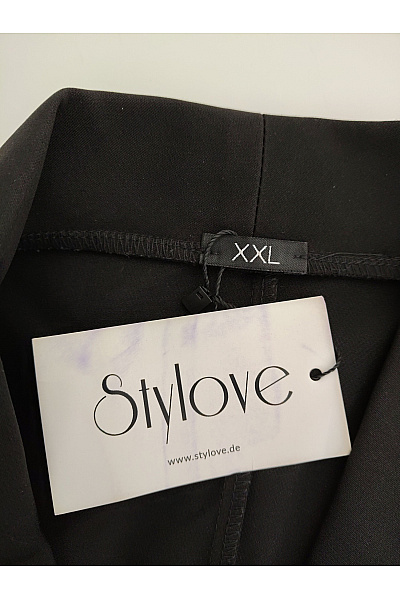 Stylove Černé asymetrické sako s jedním knoflíkem Velikost XXL | stylove | obrázek 7
